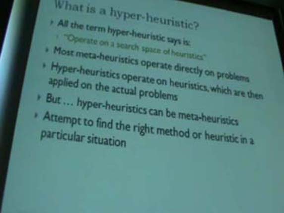 Hyper-heuristics: Towards Automated Heuristic Design 1