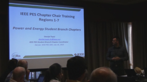 Student Branch Chapters - PES GM 2015