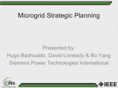 IEEE PES Webinar _Microgrid Strategic Planning_ Oc
