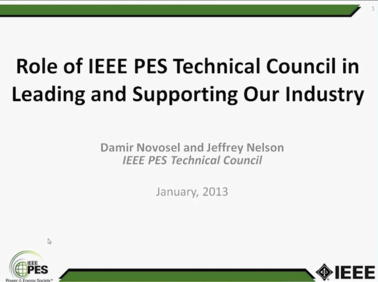 The Role of PES Technical Committees in Leading an