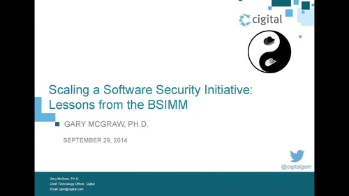 Scaling a Software Security Initiative: Lessons from the BSIMM