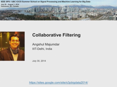 Collaborative Filtering I