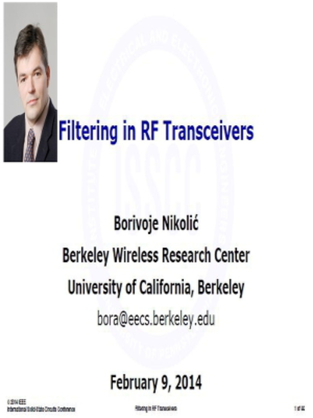 Filtering in RF Transceivers