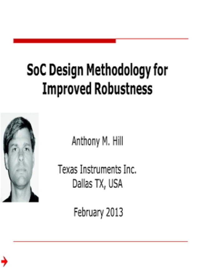 SoC Design Methodology for Improved Robustness