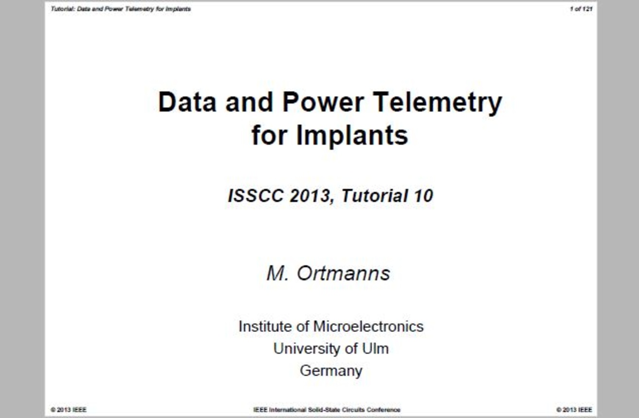 Data and Power Telemetry for Implants