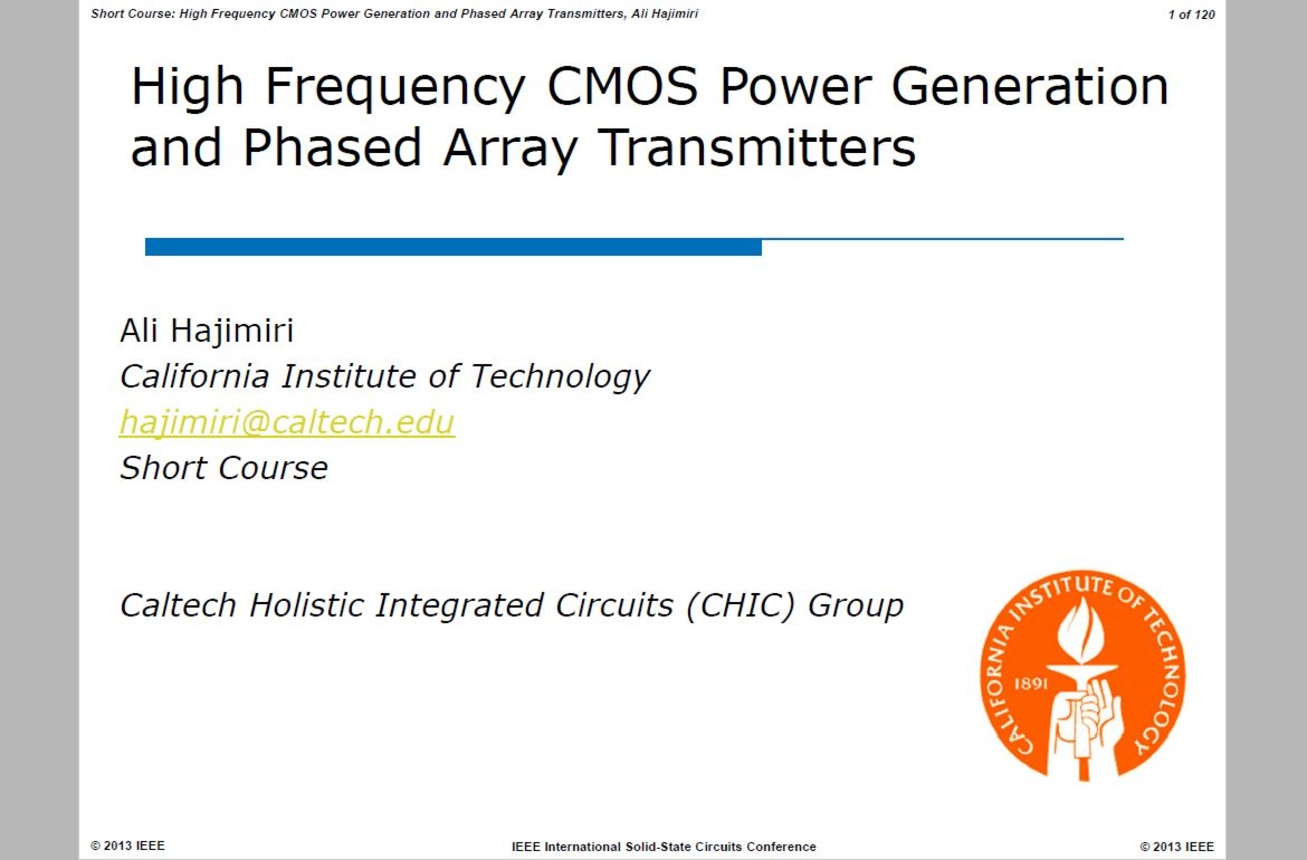 High Frequency CMOS Power Generation and Phased Array Transmitters