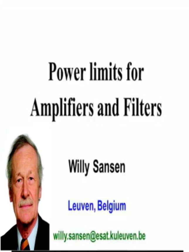 Power Limits for Amplifiers and Filters