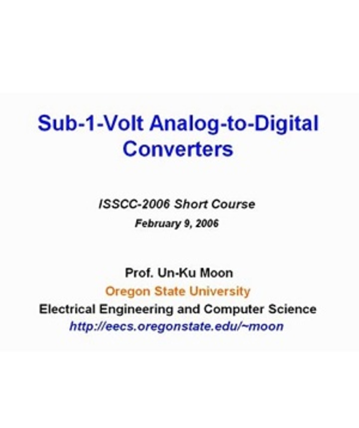 Sub 1 Volt Analog to Digital Converters