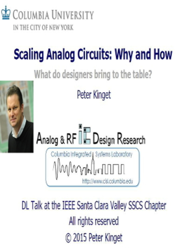 Scaling Analog Circuits: What do designers bring to the table?