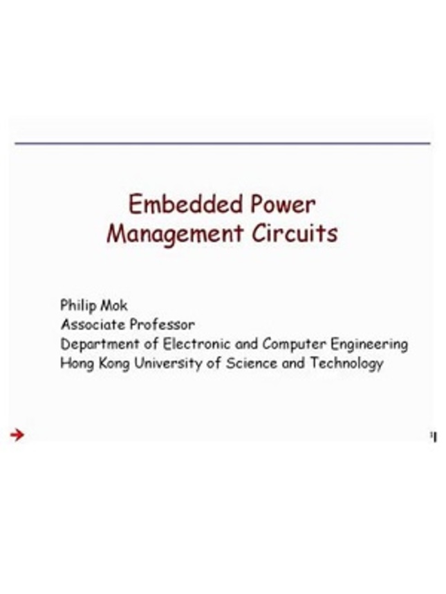 Embedded Power Management Circuits