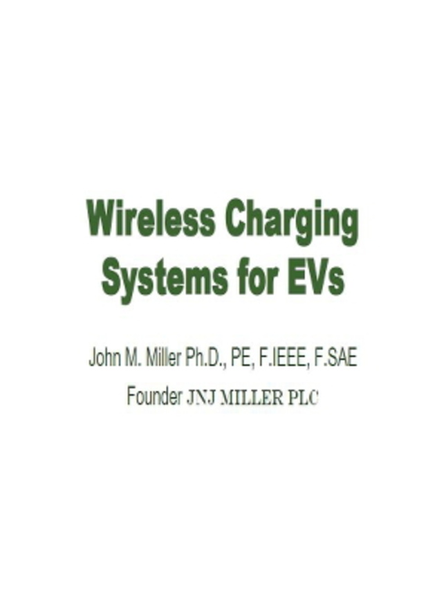 Video - Wireless Charging Systems for EVs