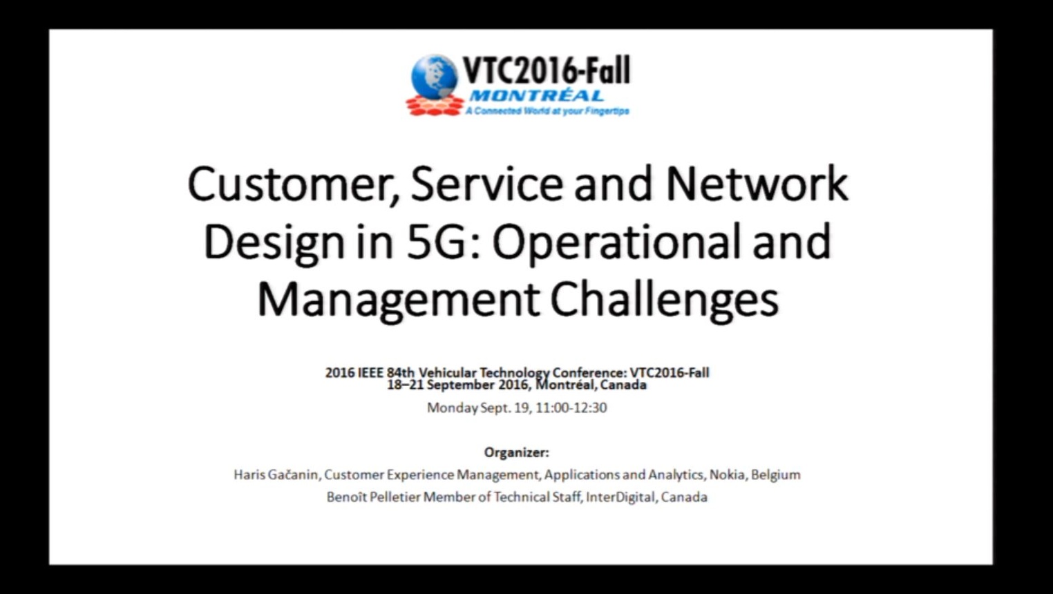 Video - Customer Service Network in 5G: Gacanin