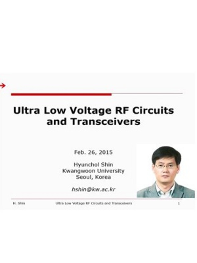 Ultra low Voltage RF Circuit and Transceivers