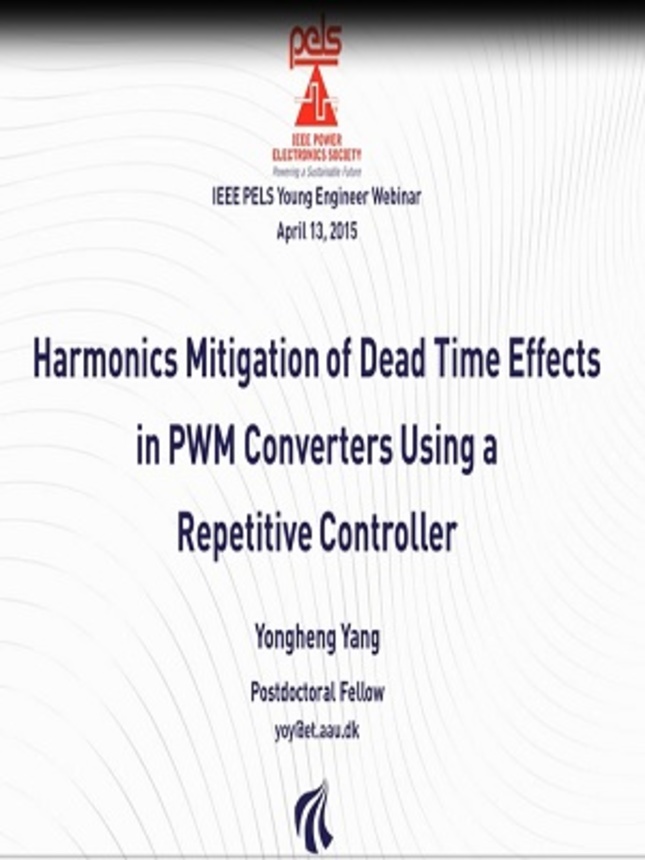 Harmonics Mitigation of Dead Time Effects in PWM Converters Using a Repetitive Controller Video