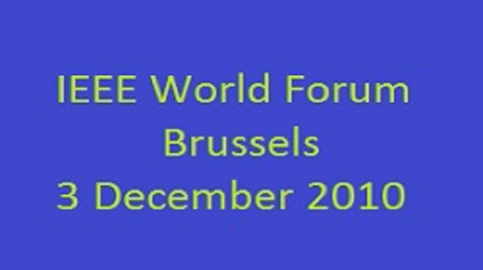 IEEE Smart Grid World Forum - Monique Goyens