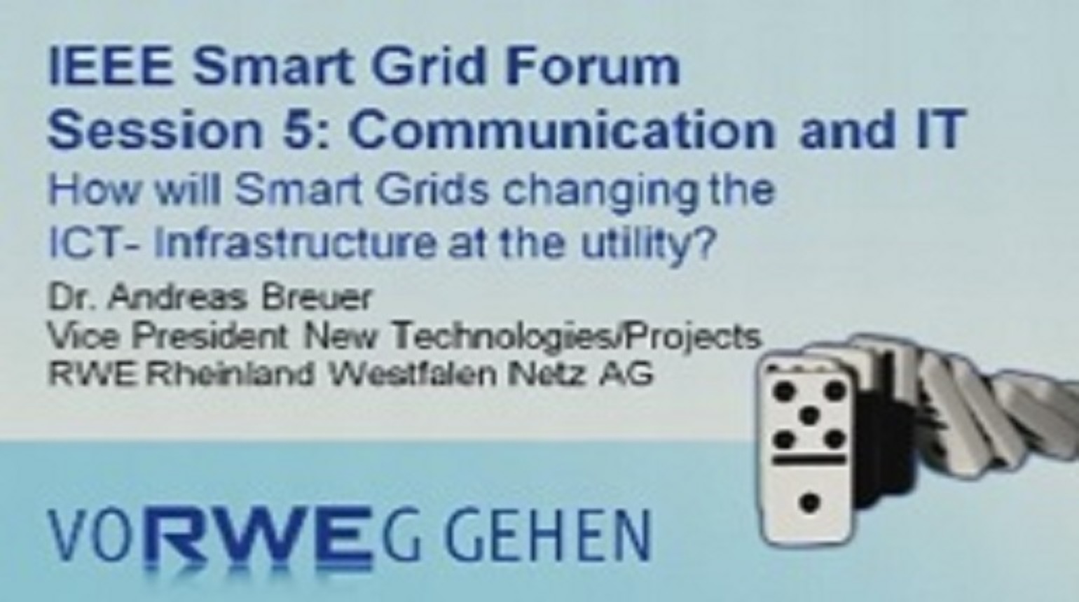 IEEE Smart Grid World Forum - Andreas Breuer