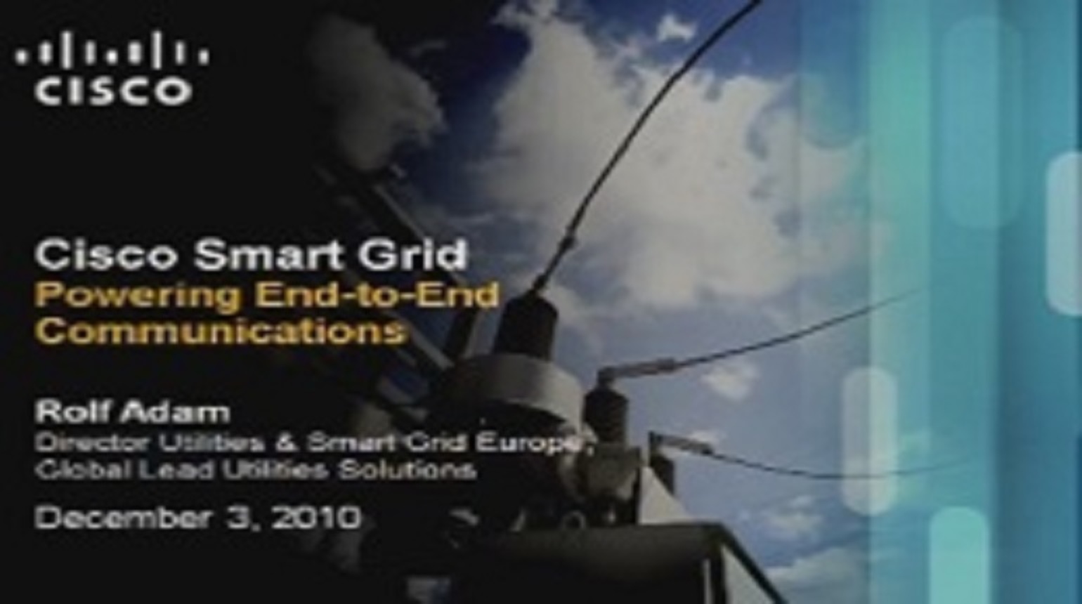 IEEE Smart Grid World Forum - Rolf Adam