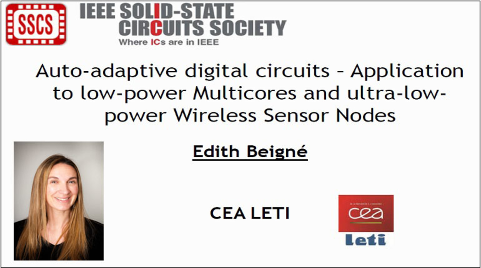 Auto-adaptive digital circuits - Application to low-power Multicores and ultra-low-power Wireless Sensor Nodes Video