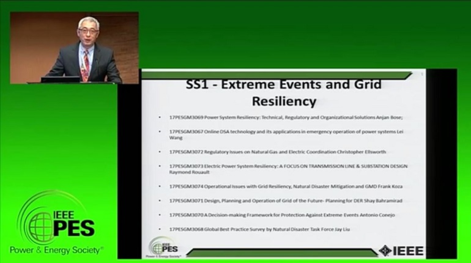 PES GM 2017 - Extreme Events and Grid Resiliency Super Session