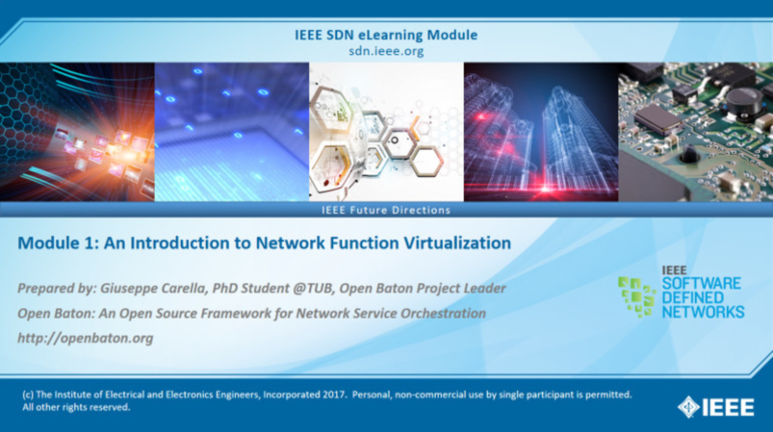 IEEE SDN: Open Baton Module 1 - An Introduction to Network Function Virtualization