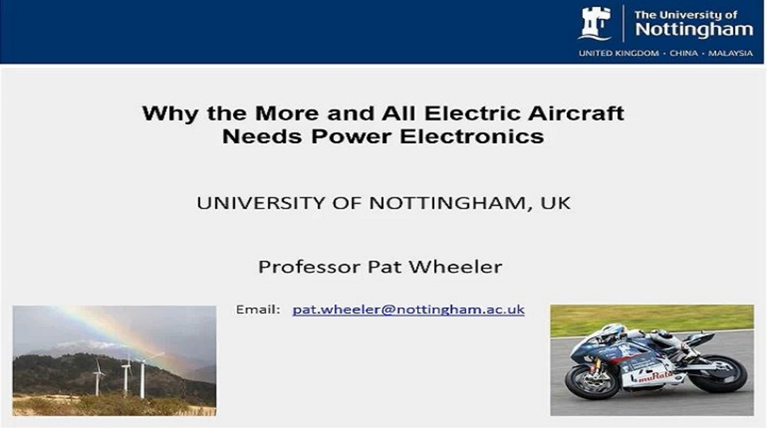 Technology Development from the More Electric Aircraft to All Electric Flight Video