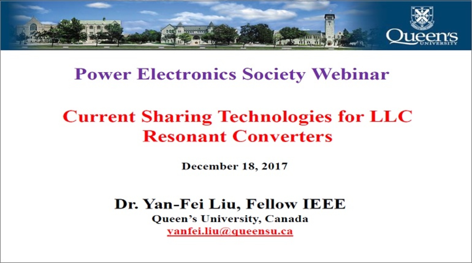 Current Sharing Technologies for LLC Resonant Converters Video