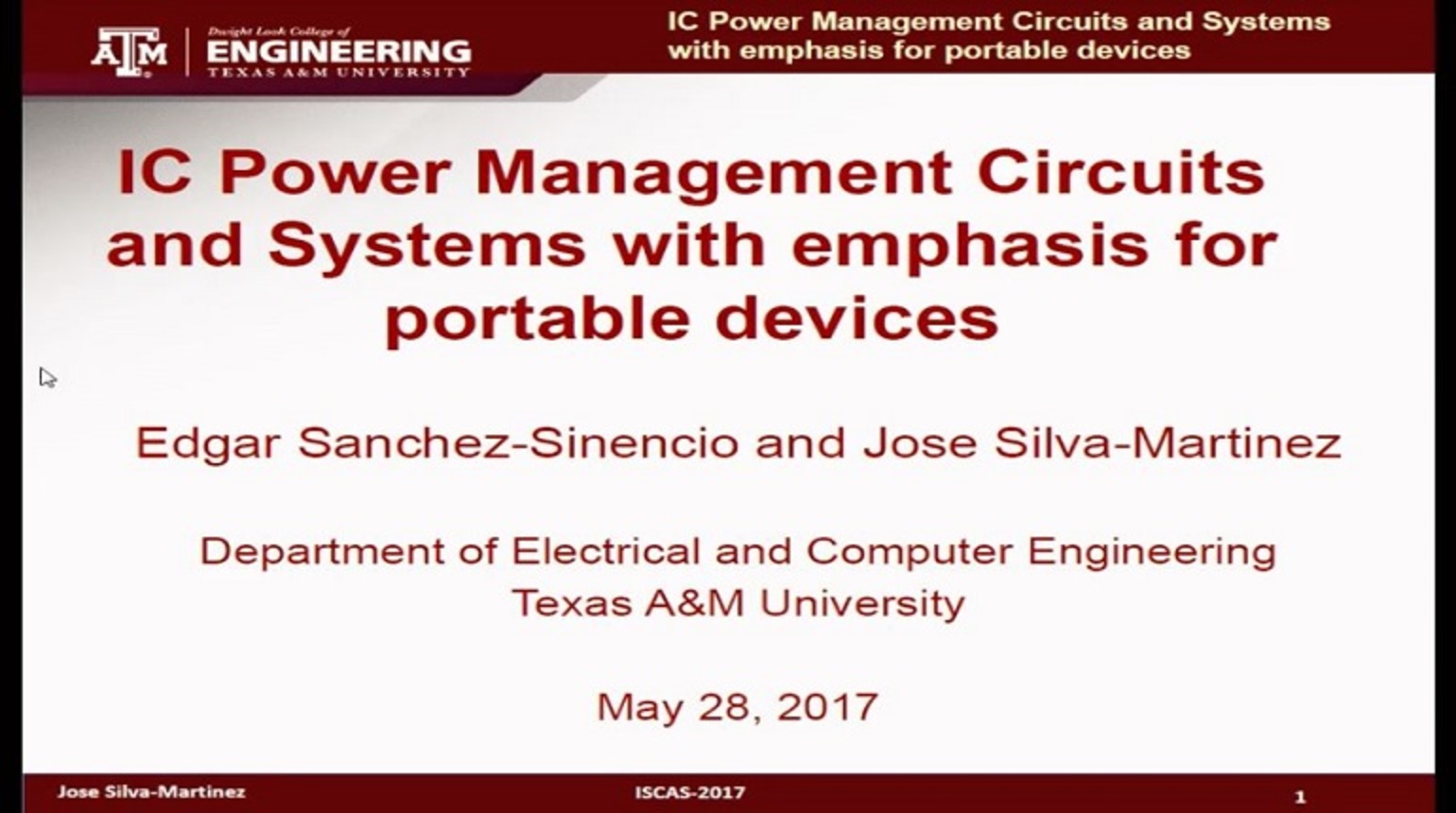 IC Power Management Circuits and Systems with Emphasis for Portable Devices