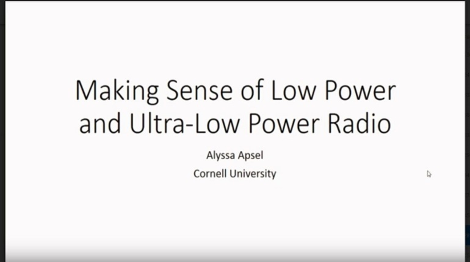 Making Sense of Low Power and Ultra-Low Power Radio