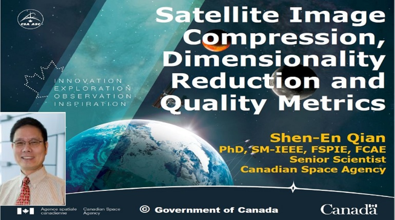 Satellite Image Compression, Dimensionality Reduction and Quality Metrics