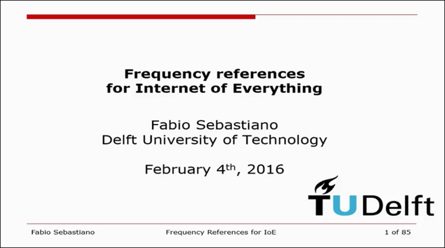 Frequency references for Internet of Everything Video