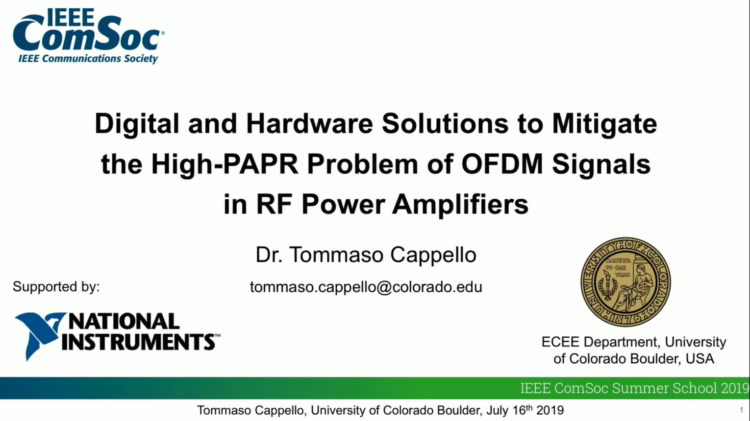 Digital and hardware solutions to mitigate the high PAPR problem of OFDM signals signals in RF power amplifiers