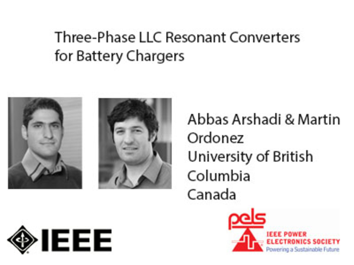 Three-Phase LLC Resonant Converters for Battery Chargers - Video
