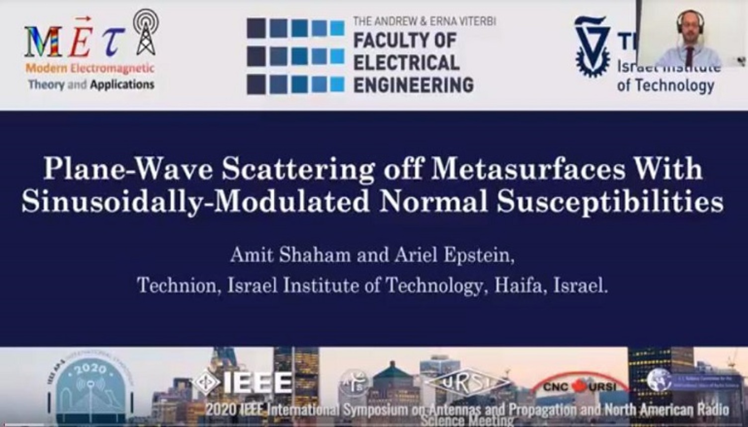 Plane-Wave Scattering Off Metasurfaces with Sinusoidally-Modulated Normal Susceptibilities Video