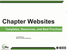 PES Chapter Websites Templates and Tools