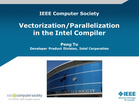 Vectorization/Parallelization in the Intel Compiler
