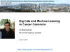 Big Data and Machine Learning in Cancer Genomics AB