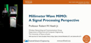 Millimeter Wave MIMO: A Signal Processing Perspective
