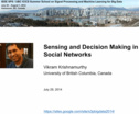 Sensing and Decision Making in Social Networks