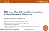 Millimeter Wave Wireless Communications:  A Signal Processing Perspective