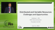 Business Models for Electricity Market - Distributed and Variable Resources Challenges and Opportunities