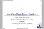 mm-Wave Phased Array Receivers