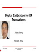 Digital Calibration for RF Transceivers
