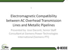 Electromagnetic Compatibility between AC Overhead Transmission Lines and Metallic Pipelines