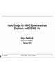 Radio Design for MIMO Systems with an Emphasis on IEEE 802.11n