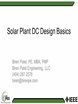 DC Solar Plant Design Basics Video