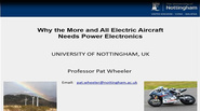 Video - Technology Development from the More Electric Aircraft to All Electric Flight