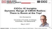 Dynamic Range of CMOS Radios:There is Room at the Top! Video