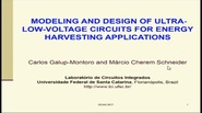 Modeling and Design of Ultra-Low-Voltage Circuits for Energy Harvesting Applications