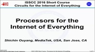 Processors for the Internet of Everything Video