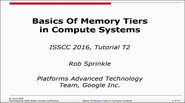 Basics of Memory Tiers in Compute Systems Video